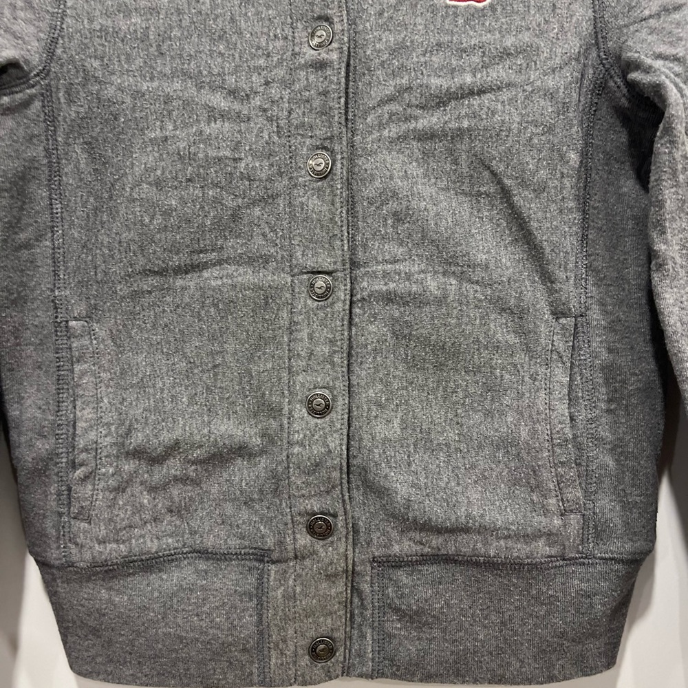 Hollister Women's Charcoal Bomber Jacket - Picture 3 of 12